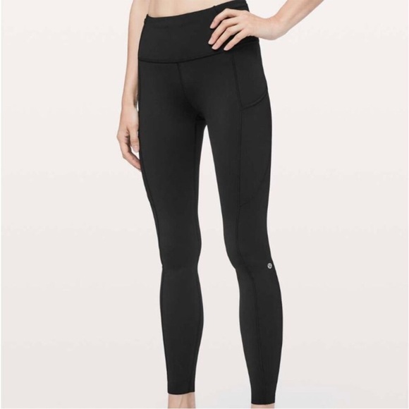 Lululemon Fast & Free Full Length Tight *Non-Reflective 28" Black Women's Size 4 - Picture 2 of 11